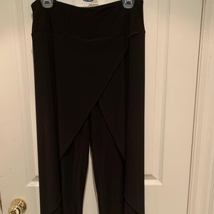 Black draped pants